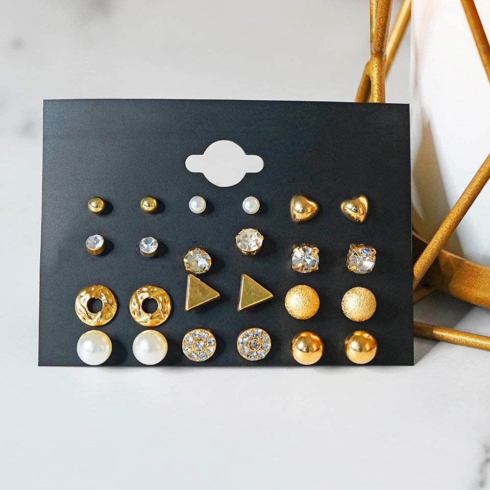 Women Girls Western Stylish Latest Fancy Earrings Set 24 Pair Of Earrings - Picture 7 of 7